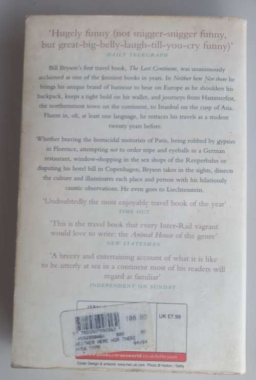 Neither here nor there by Bill Bryson