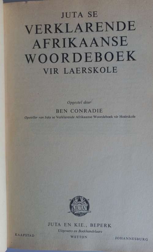 Verklarende Afrikaanse woordeboek vir Laerskole