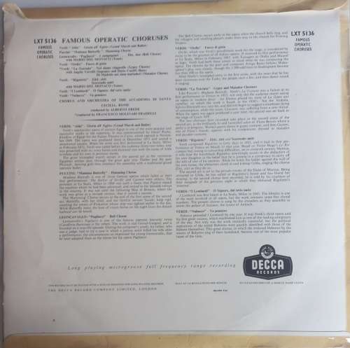 Famous operatic choruses LP