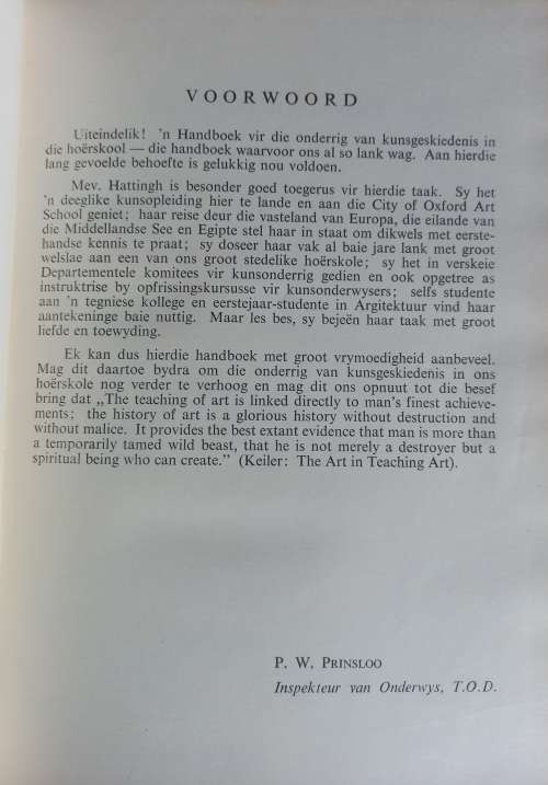 Kunswaardering deur ASJ Hattingh