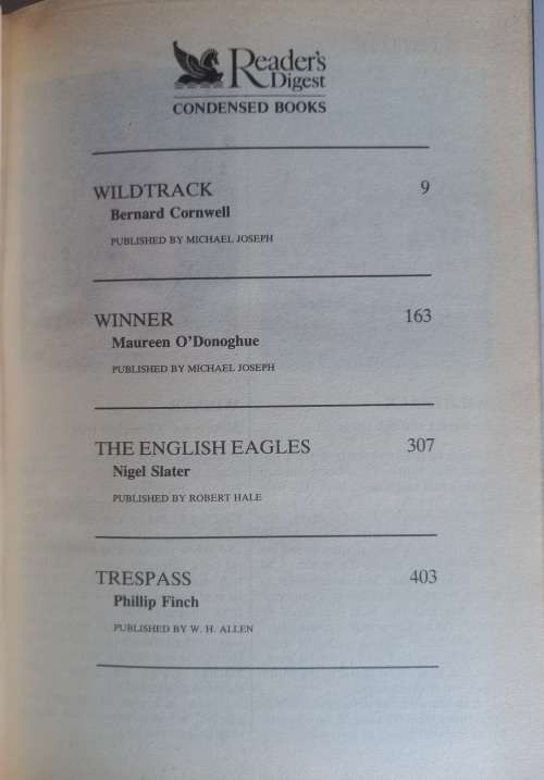 Reader`s digest condensed book: Wildtrack, Winner, The English eagles