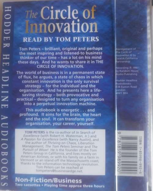 Tom Peters reads The circle of innovation (audiobook on tape)