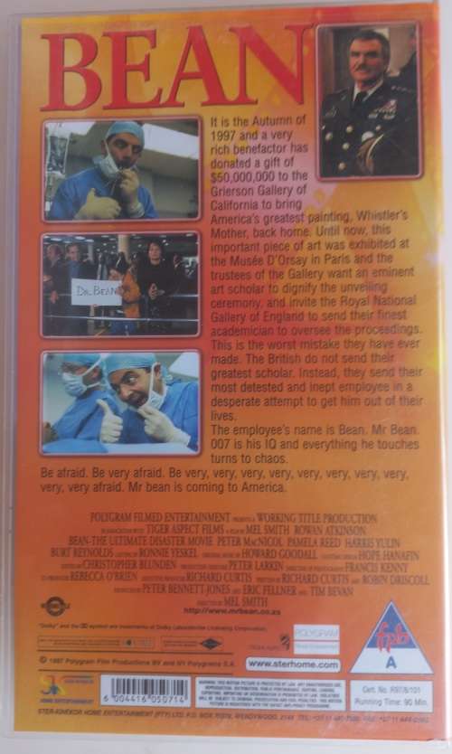Bean, the ultimate disaster movie VHS