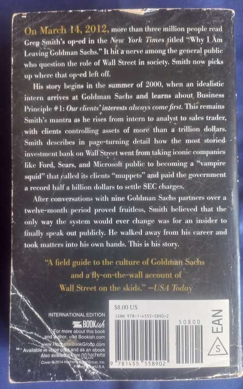 Why I left Goldman Sachs by Greg Smith