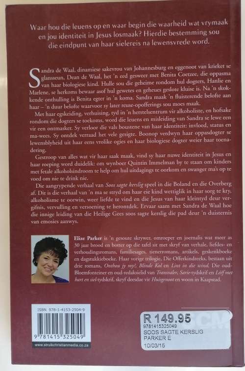 Soos sagte kerslig deur Elize Parker