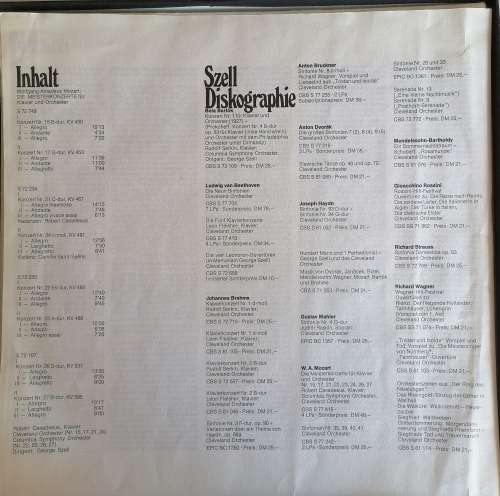 Mozart Meisterkonzerte 4 x LP