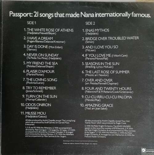 Passport - Nana Mouskouri LP