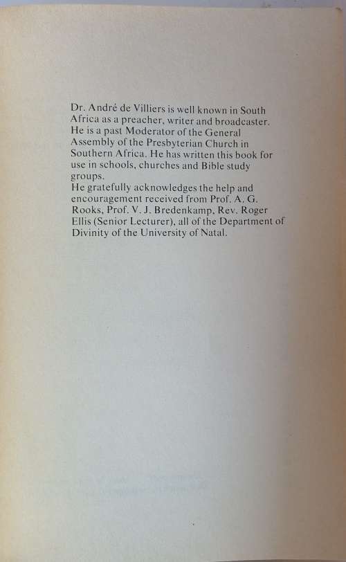 That you may believe by dr Andre de Villiers