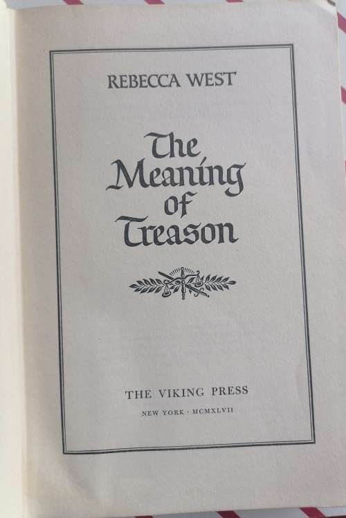The meaning of treason by Rebecca West