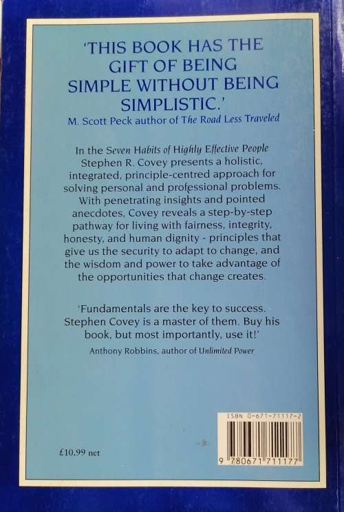 The seven habits of highly effective people by Stephen R Covey