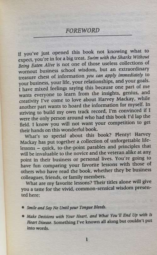 Swim with the sharks without being eaten alive by Harvey Mackay