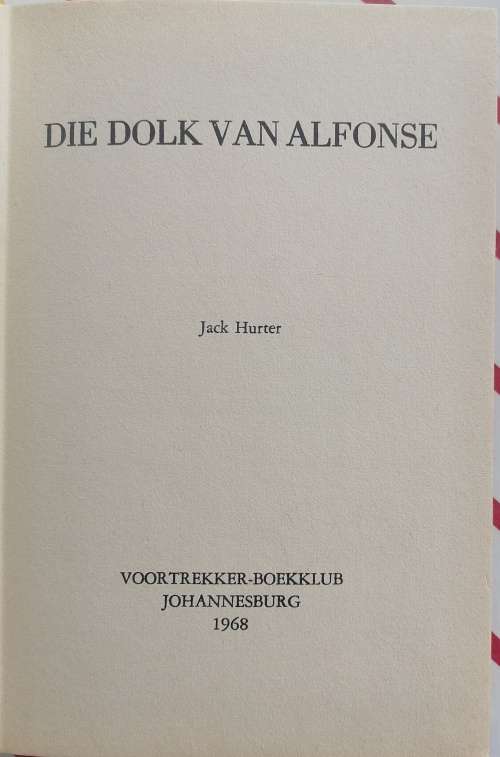 Die dolk van Alfondse deur Jack Hurter