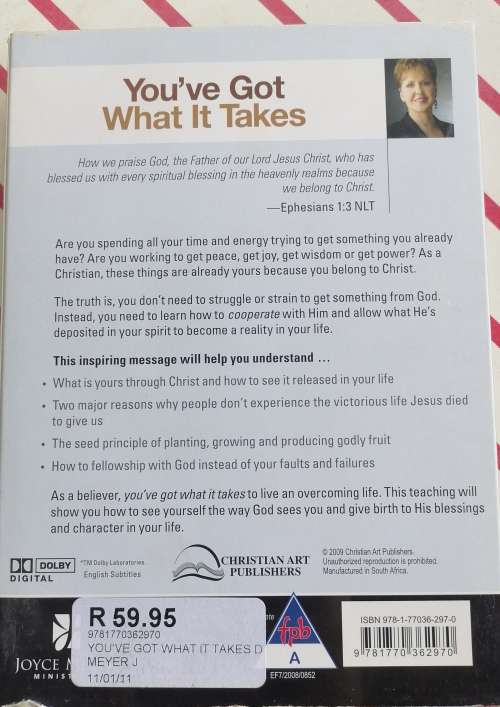 You`ve got what it takes by Joyce Meyer dvd *sealed*