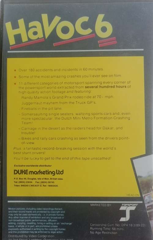 Havoc 6 vhs