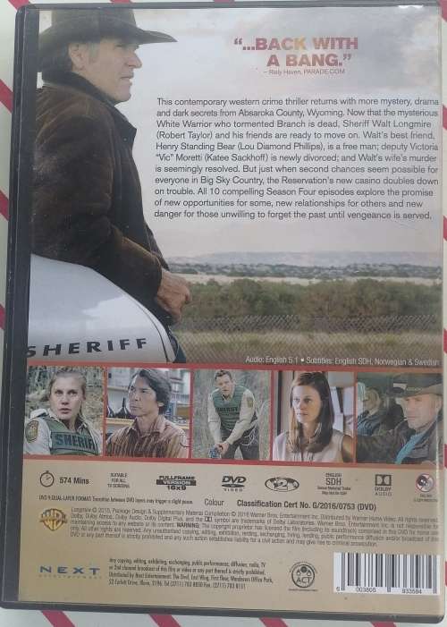 Longmire - The complete fourth season dvd
