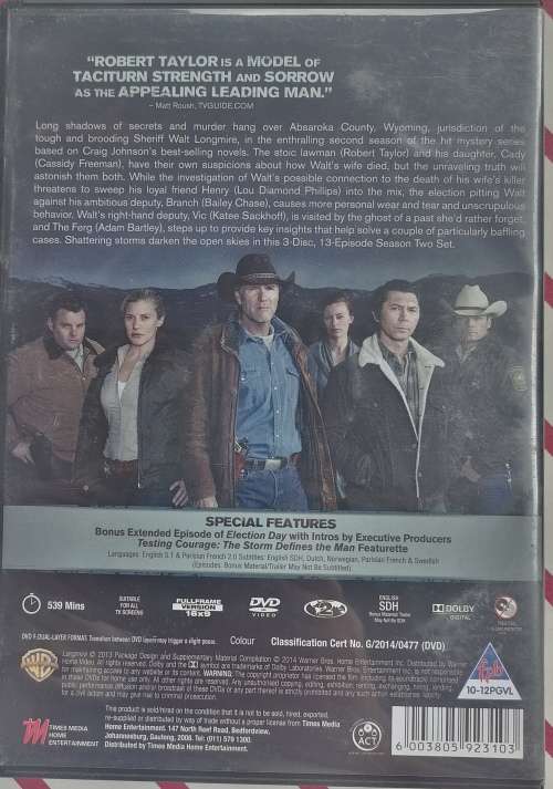 Longmire - The complete second season dvd