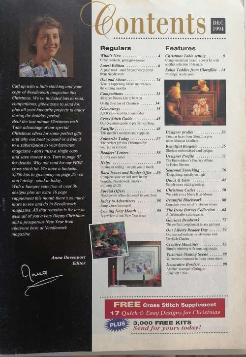 Needlework December 1994 magazine