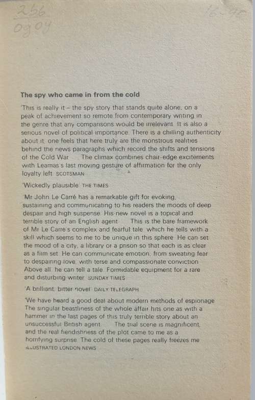 The spy who came in from the cold by John Le Carre