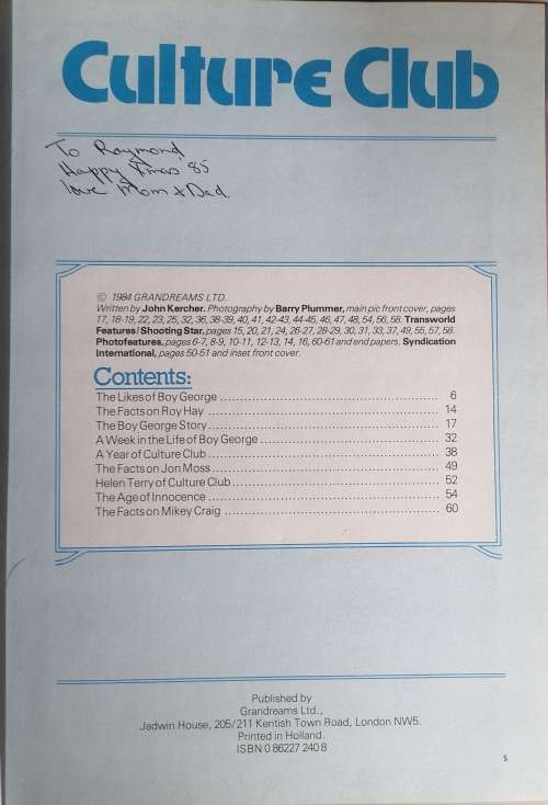 Culture Club Special