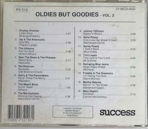 Oldies but goodies vol 2 (cd)