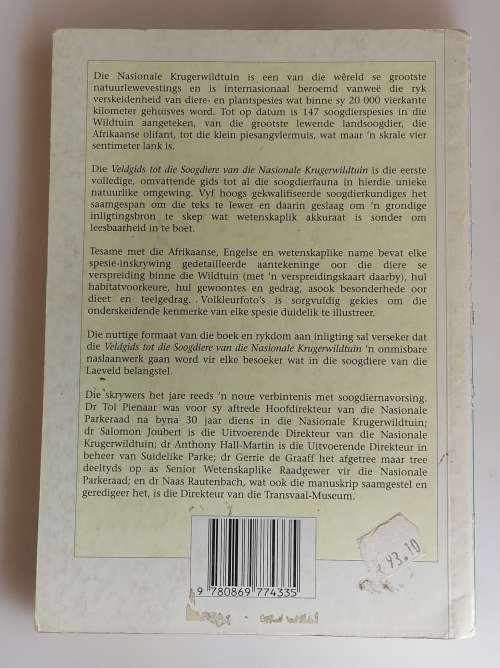 Veldgids tot die soogdiere van die Nasionale Krugerwildtuin