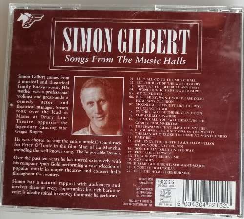 Simon Gilbert - Songs from the music halls cd