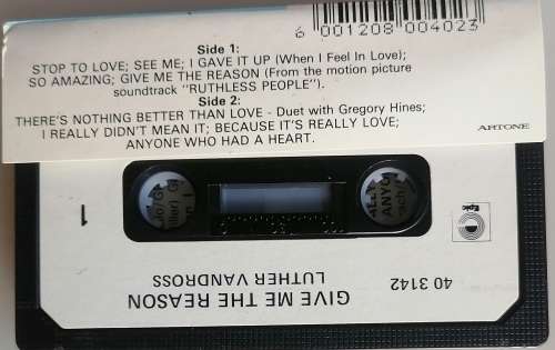 Luther Vandross - Give me the reason tape
