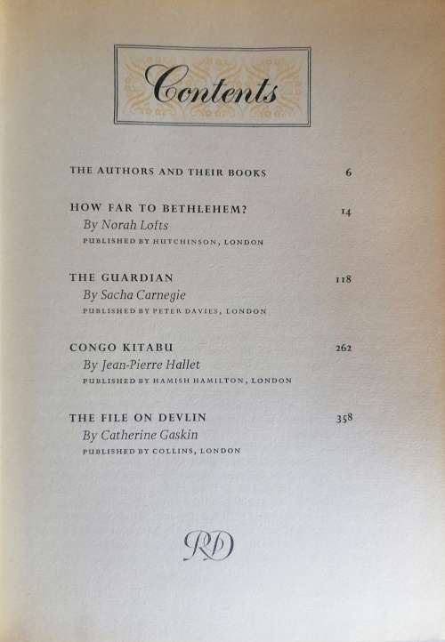 Reader`s digest condensed book: How far to Bethlehem, The guardian, Congo Kitabu, The file