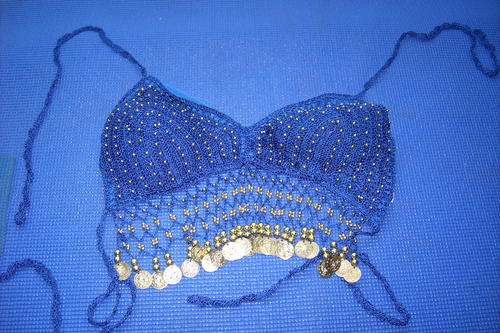 Basic BlueTie on Halter Top [Belly Dance/Latin/Clubs]