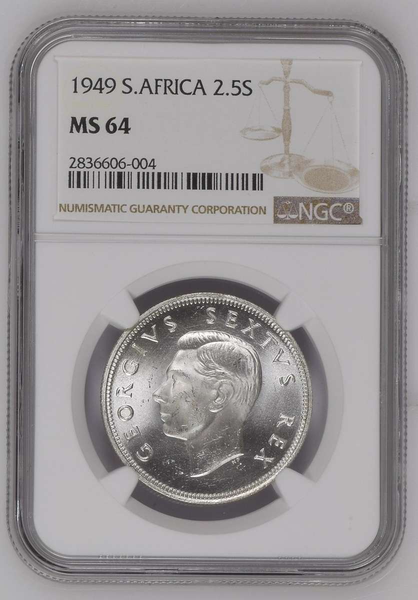 1949 | Half Crown | 2.5S | NGC MS64 | Only 2691 minted