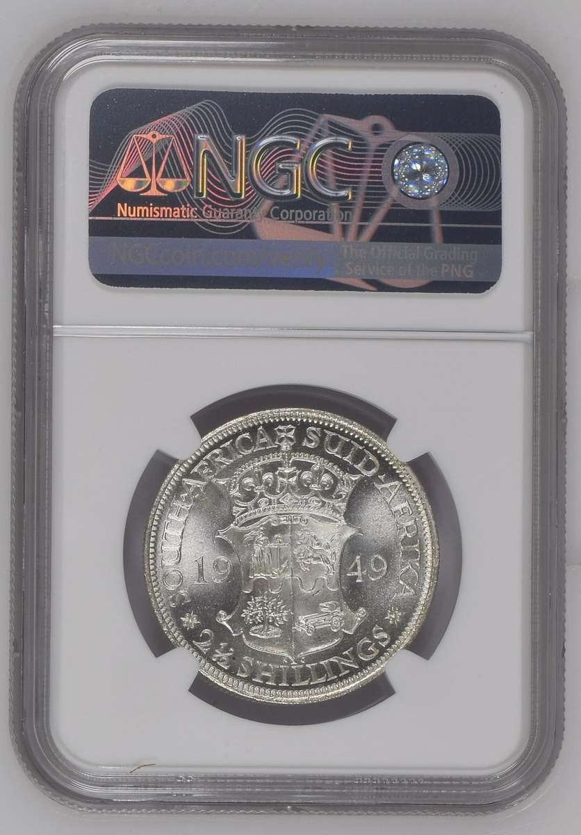 1949 | Half Crown | 2.5S | NGC MS64 | Only 2691 minted