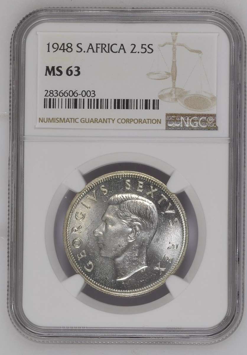 1948 | Half Crown | 2.5S | NGC MS63 | Only 2720 minted