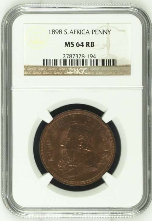 1898 | 1 PENNY | NGC MS 64 RB