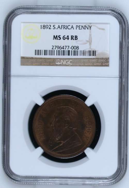 1892 | 1 PENNY | NGC MS 64 RB