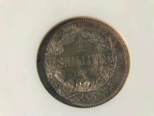 1897 | 1 SHILLING | NGC MS 62