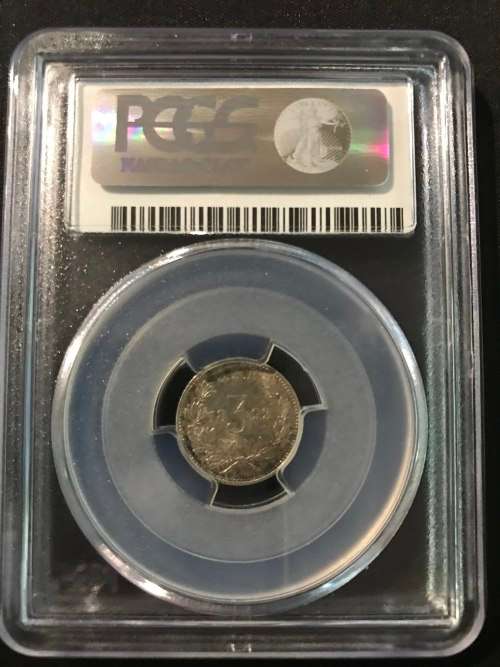 1892 | Threepence | 3D | PCGS MS 62