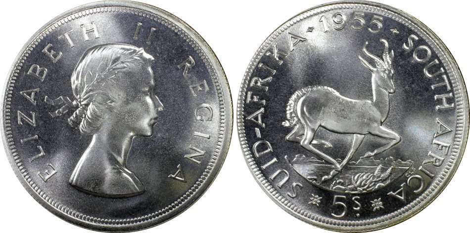 1955 | Crown | 5 Shillings | PCGS PL 66