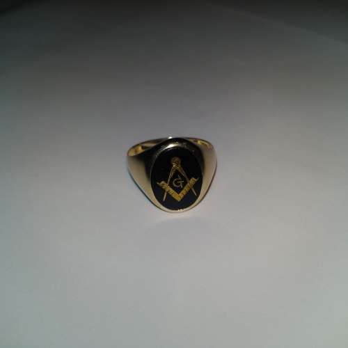 9CT YELLOW GOLD MASONIC MENS RING and CCTV CAMERAS