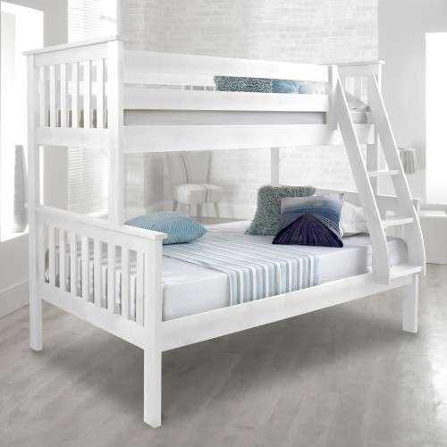 Double and single wood bunk bed