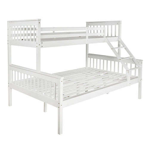 Double and single wood bunk bed