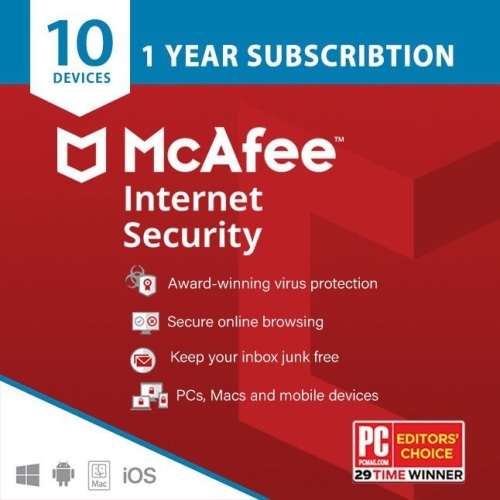 McAfee Internet Security - 10 Devices 1 Year