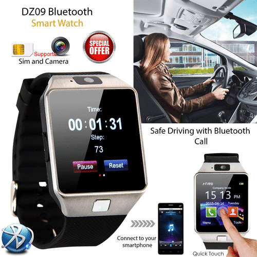 Bluetooth Sports Smart Watch Phone Mate GSM SIM DZ09 For IOS iPhone Samsung Lot
