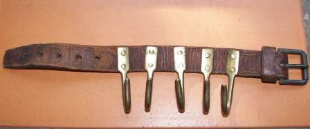 WWI~SADF~DLI~DURBAN  LIGHT INFANTRY~LEATHER AND BRASS~TENT POLE HOOKS~1