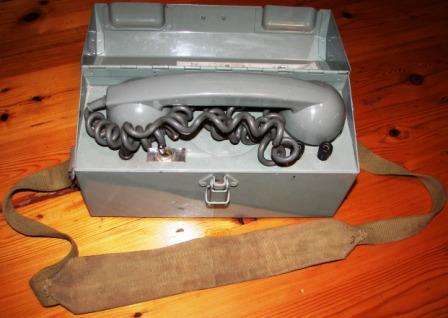 SADF~MILITARY~FIELD PHONE~WITH CANVAS SHOULDER STRAP