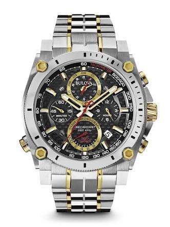 New Bulova 98B228 Precisionist Chronograph Two Tone Stainless 300M Men's Watch