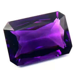 25.20 ct EMERALD CUT PURPLE AMETHYST
