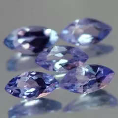 NATURAL MINED TANZANITES 1.00 CARATS MARQUISE CUT (.10CTS EACH X 10, TOTAL OF 1.00CTS)