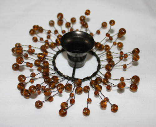 Beaded Candle Holders x 2