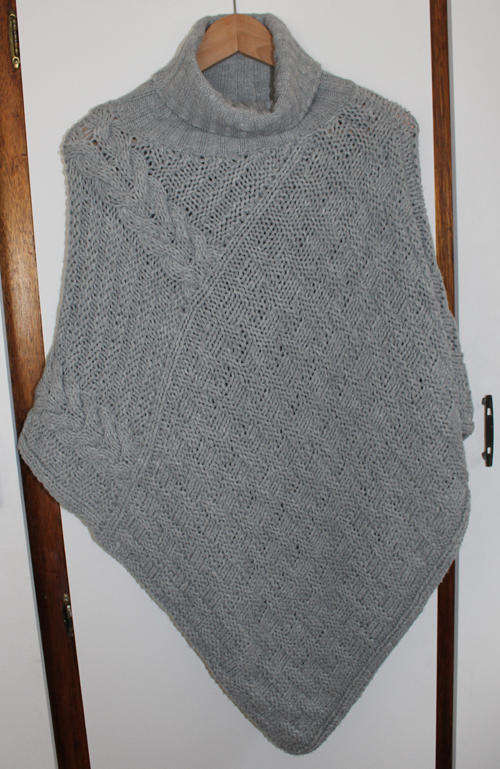 Grey Knitted Poncho - Marks and Spencer