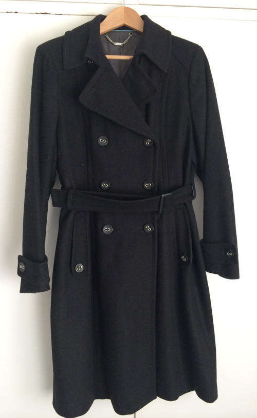 Black New Wool Coat Size 16. From 'NEXT' in the UK